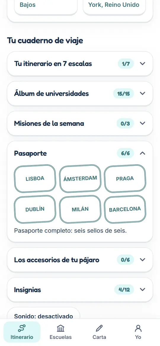 El pasaporte y sus sellos