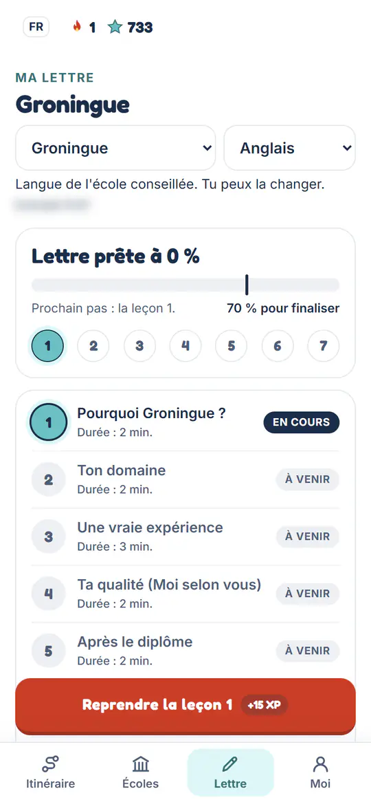 L'atelier lettre : les leçons et la progression de ta lettre